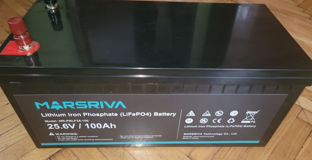 Батарея для інвертора ДБЖ Marsriva LiFePO4 25.6V 100А 2560Вт/г
