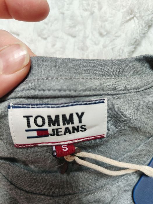 T-shirt Tommy Jeans S Szary Nowy z Metką