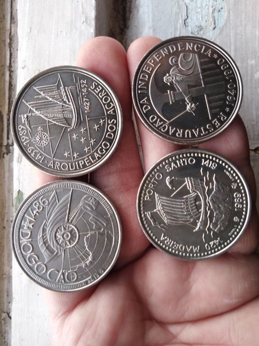 4 moedas 100 escudos de 1987 a 1990 Belas