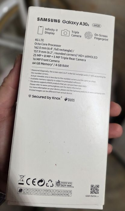 Pudełko, opakowanie Samsung Galaxy A30s