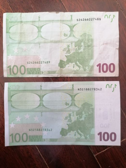 Notas de 100 euros circulação
