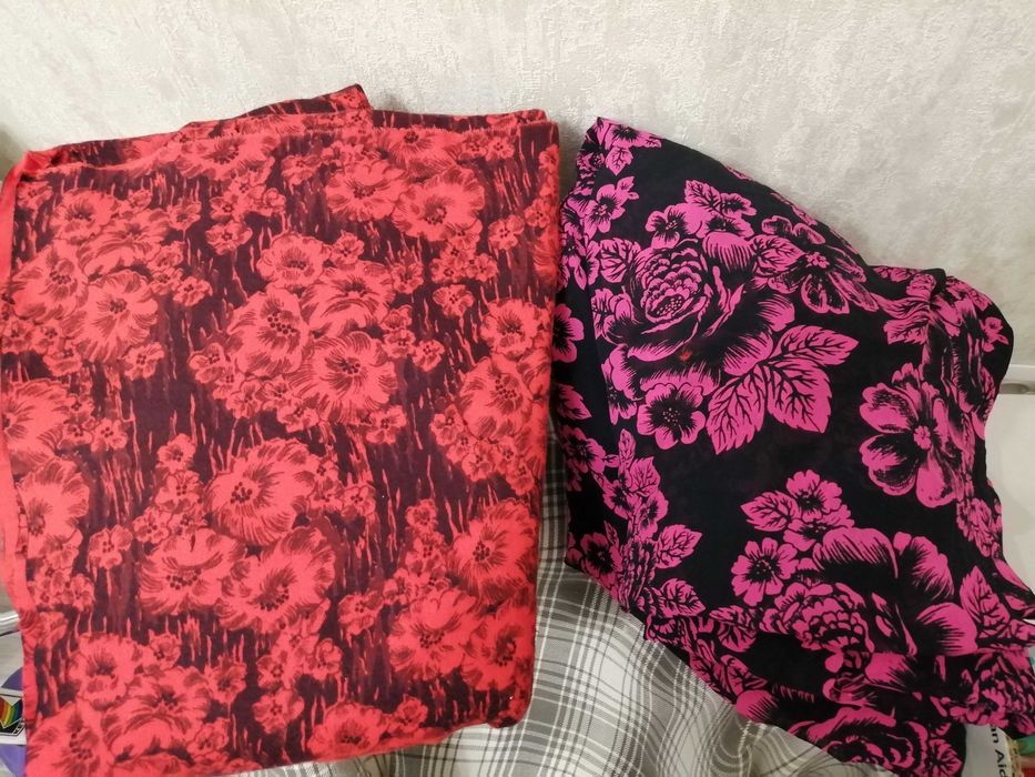 ткань натур. креп-жоржет и байка