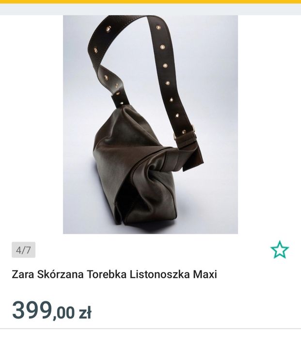 Nowa torebka skorzana z metką Zara