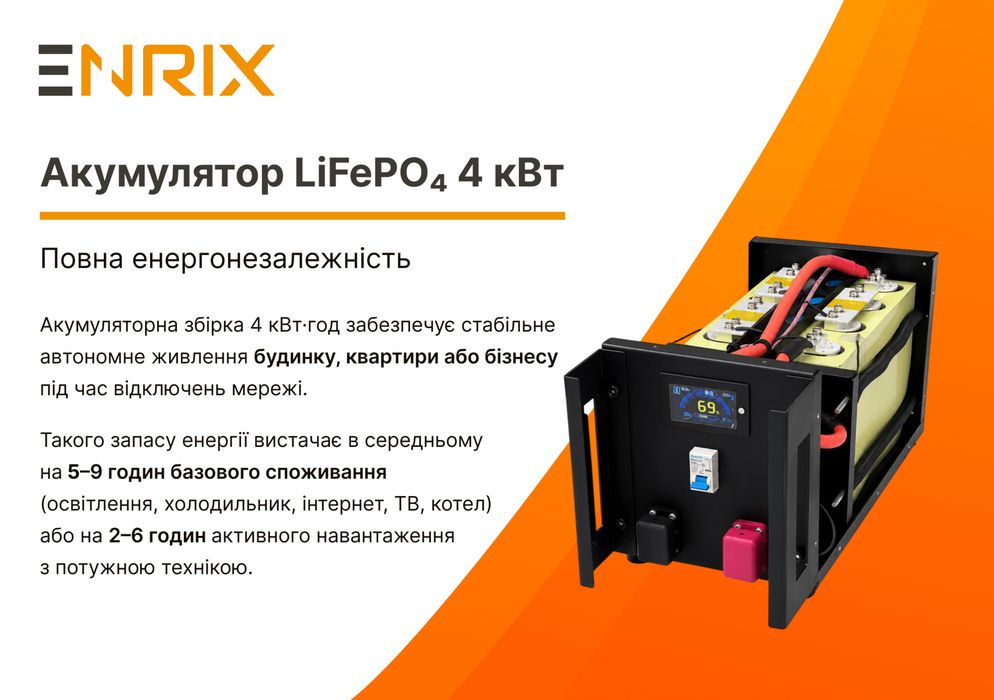 Акумулятор LiFePO4 4 кВт (12V, 314Ah) Li-on EVE DEYE REPT ENVISION CALB CATL Dayness Anenji Must Biom BMS JIKONG акумуляторна збірка