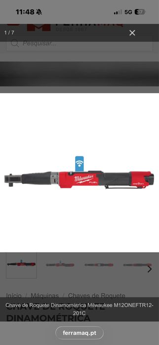 Chave de roquete dinanometrica MILWAUKEE M12ONEFTR12-201C