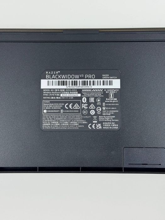 Bezprzewodowa klawiatura Razer BlackWidow V3 Pro Green Switch DE
