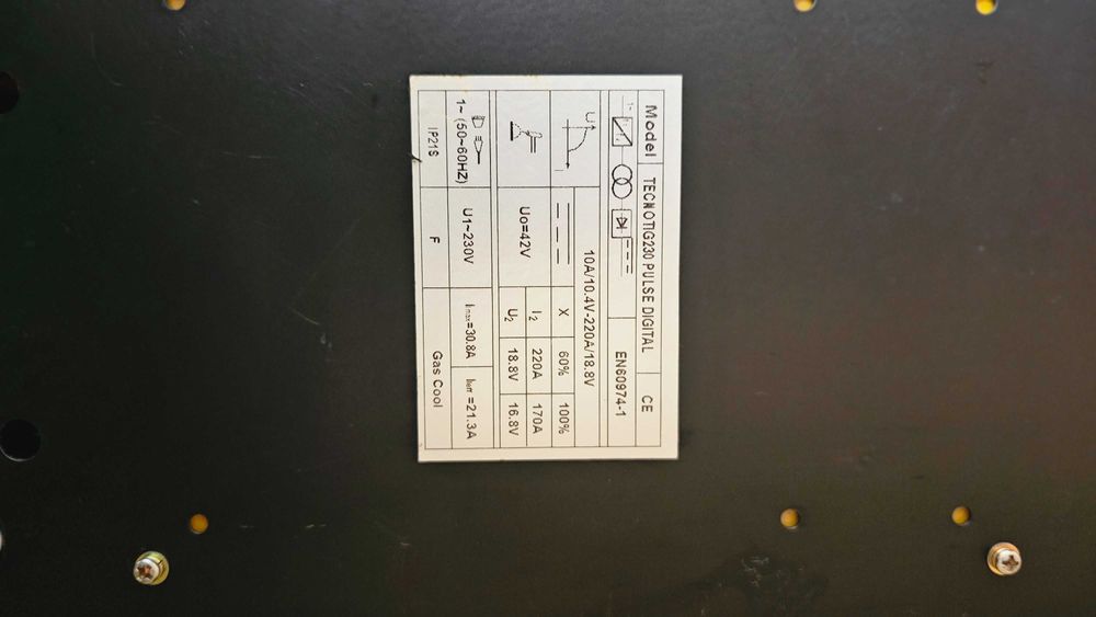 Spawarka TIG Ideal tecnotig 230 Pulse Digital DC