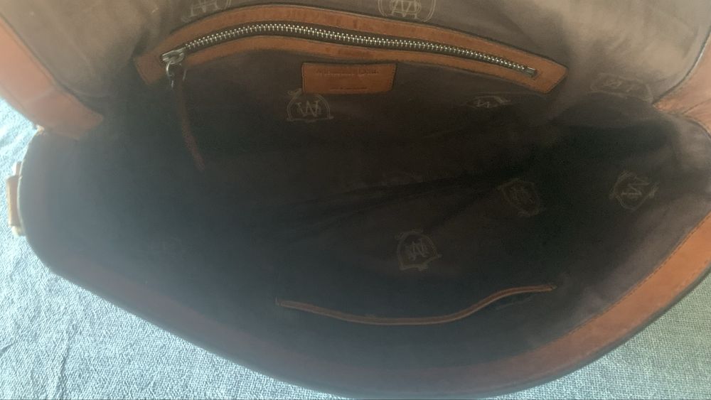 Mala tiracolo Massimo dutti em pele