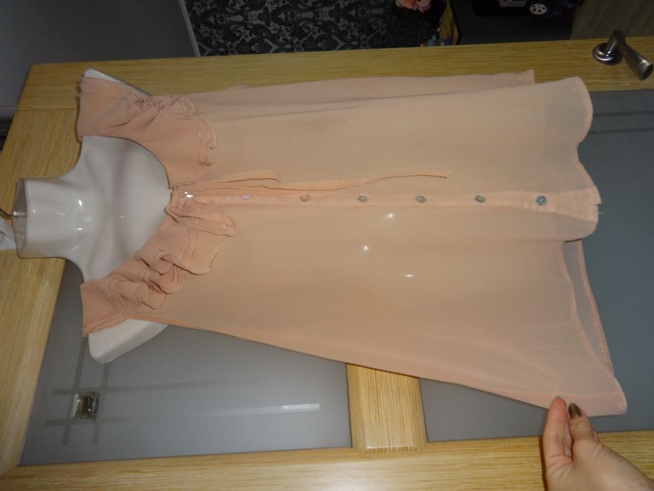 Красивая нарядная полупрозрачная блуза женская блузка 46 48 M L