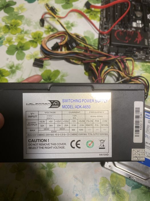 Disco1TB,Motherboard,3Rams,FntAlimentacao,GraficaGTX760