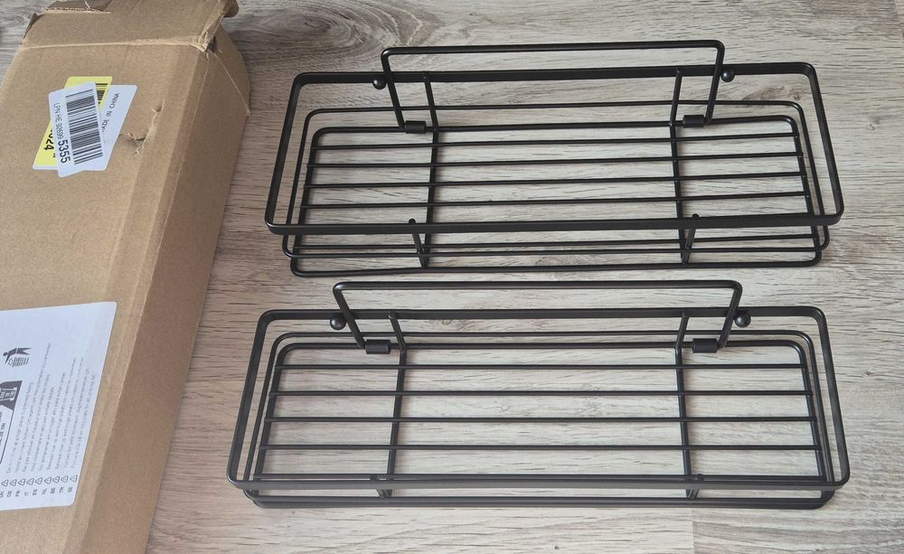 Saffruff półka regał koszyk prysznicowy organizer 2 szt , czarne