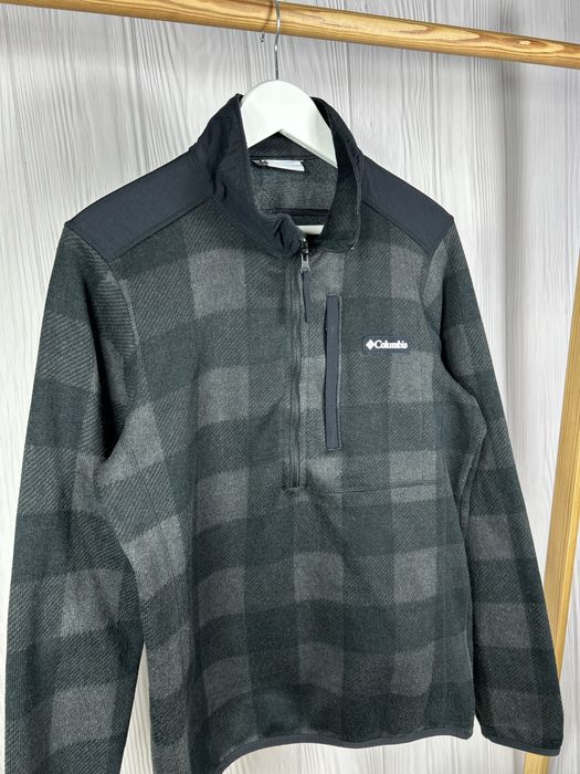 Columbia 1/3 Zip Plaid кофта фліска з гарним дизайном Оригінал!