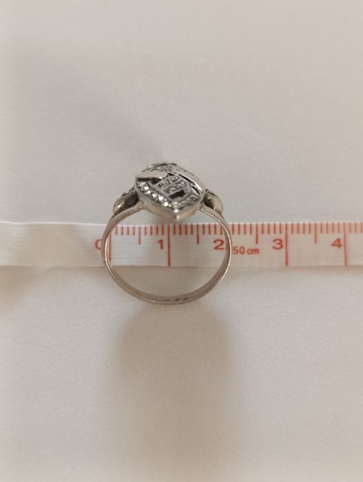 Anel em prata e ouro