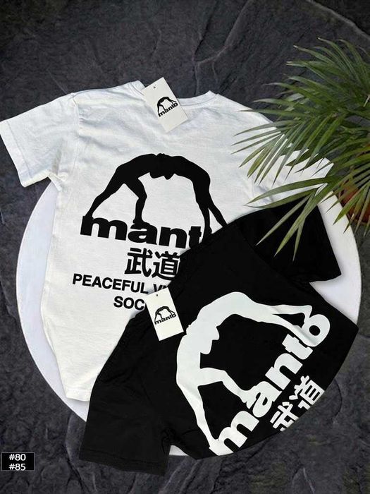 Новая футболка MANTO — Jiu-Jitsu — Чорна / Біла — Манто — ХС С М Л ХЛ