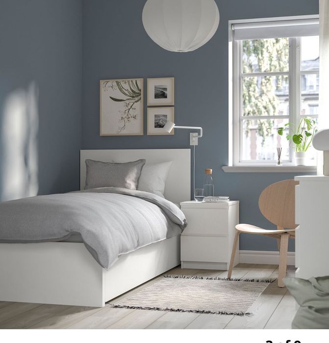 Cama Solteiro IKEA branca com gavetas