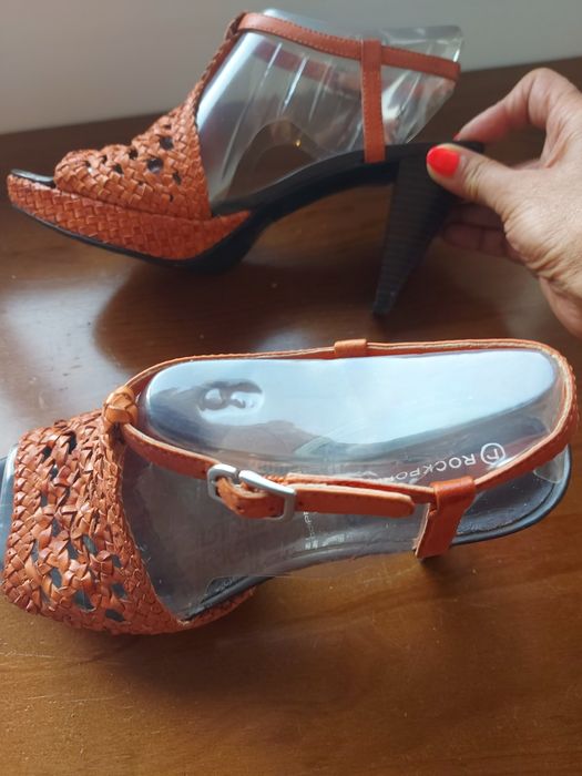 Sandálias de salto alto em pele Laranja - 38,5