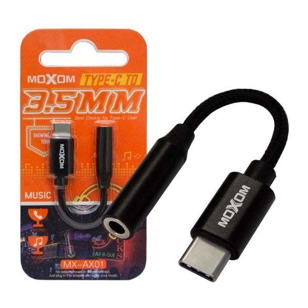 Перехідник Moxom Type-C - 3.5 (MX-AX01) black