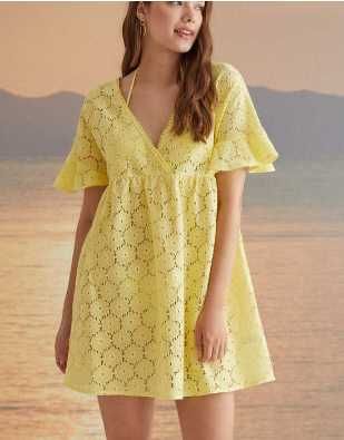 Vestido bordado Women Secret (amarelo) NOVO POR ESTREAR