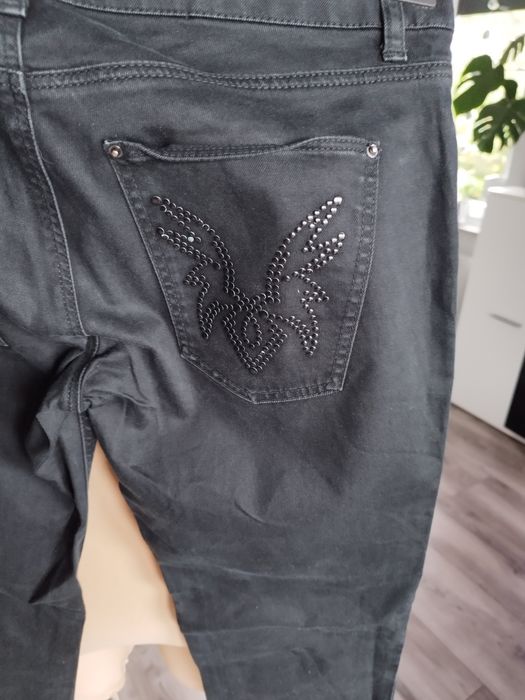 R.36 Zara czarne spodnie damskie jeansy wyprzedaż