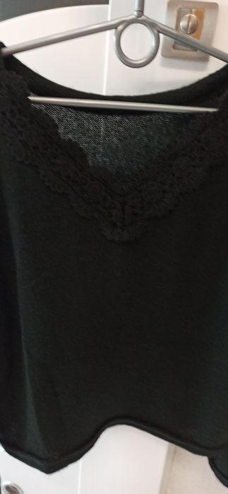 Czarny sweter Taranko z wełną