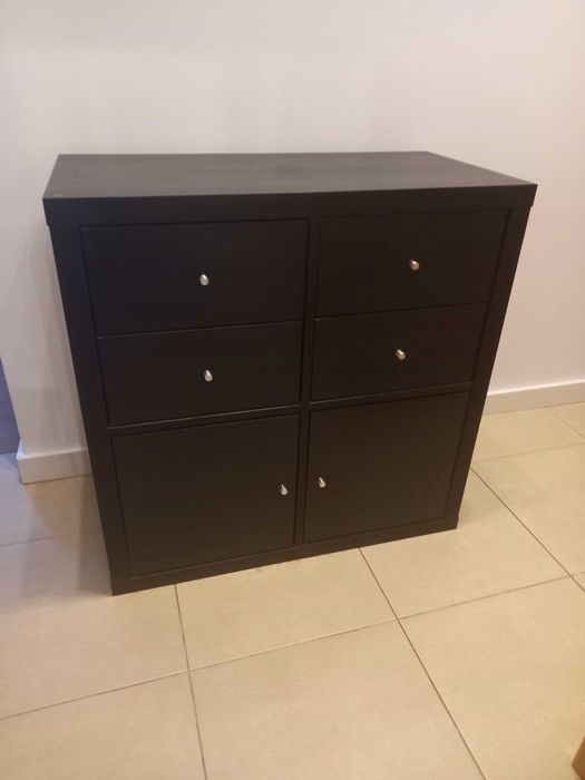 Regał szafka Ikea Kalax czarnobąz 2x2