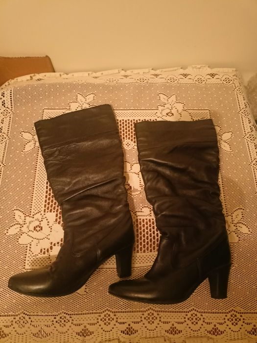 Kozaki damskie skórzane