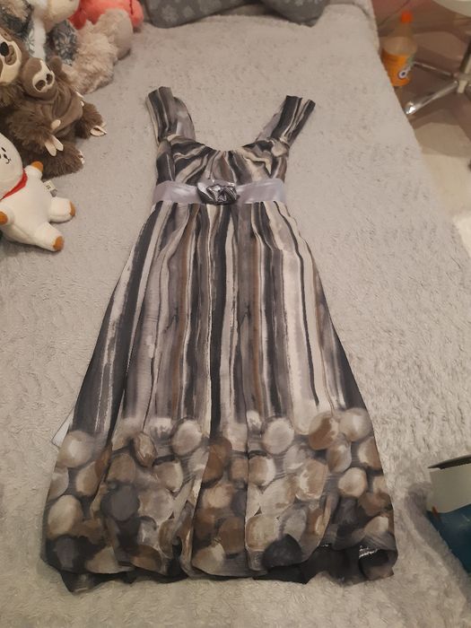Sukienka bombka szara