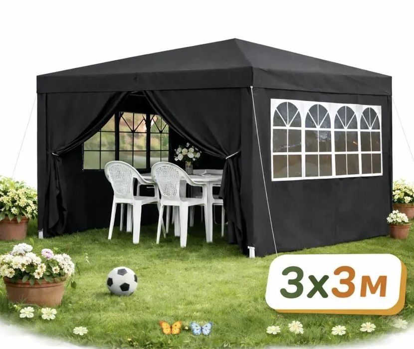 Садовый павильон  Беседка Торговый тент 9/12 м² Окна Защита UV 5 +