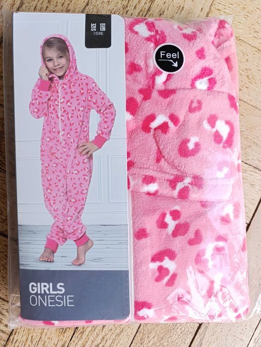 piżama pajac kombinezon polar onesie 122/128 7/8 ans