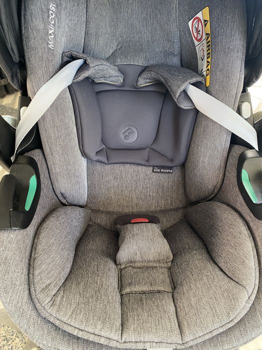 Pebble 360 pro + FamilyFix 360 + adaptadores carrinho maxi cosi