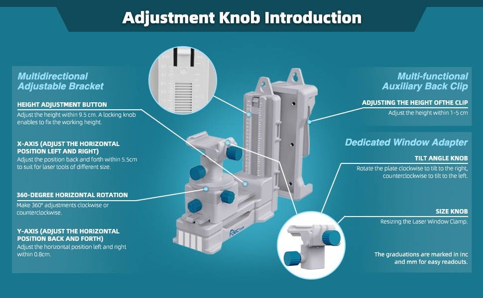 Магнітний кронштейн для лазерного рівня + з прищіпкою,Huepar,DecTeam