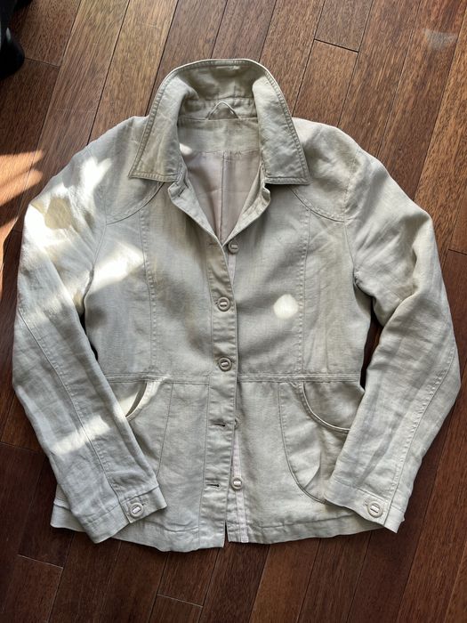 lniana narzutka/ marynarka na podszewce