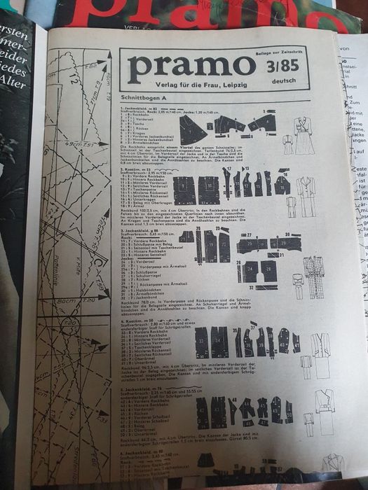 Czasopisma PRAMO z wykrojami do szycia