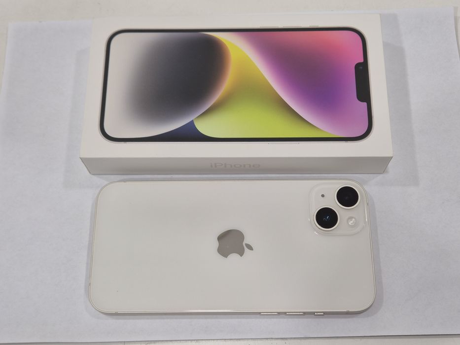 ZADBANY Telefon Apple Iphone 14 Plus 128Gb Biały BATERIA 86% DZIERŻONIÓW
