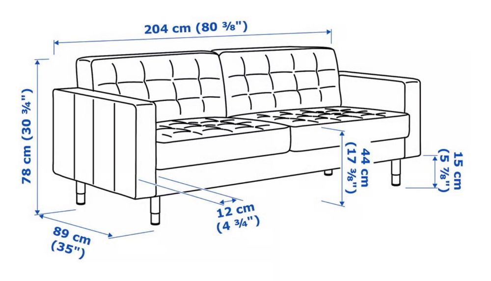Sofá 3 lugares e Repousa-pés (Sofa & Ottoman)