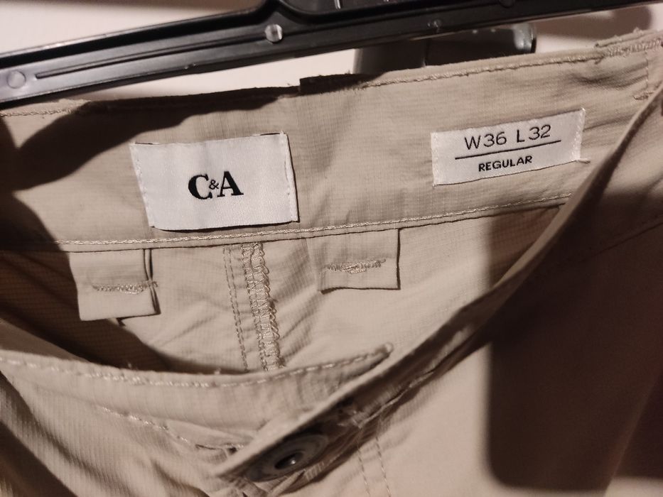 Funkcjonalne spodnie odpinane turystyczne męskie w36 l32 beżowe