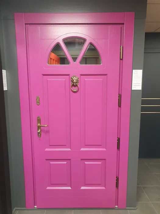 Drzwi zewnętrzne drewniane dębowe_dostawa gratis_pomiar_montaż_dotacja