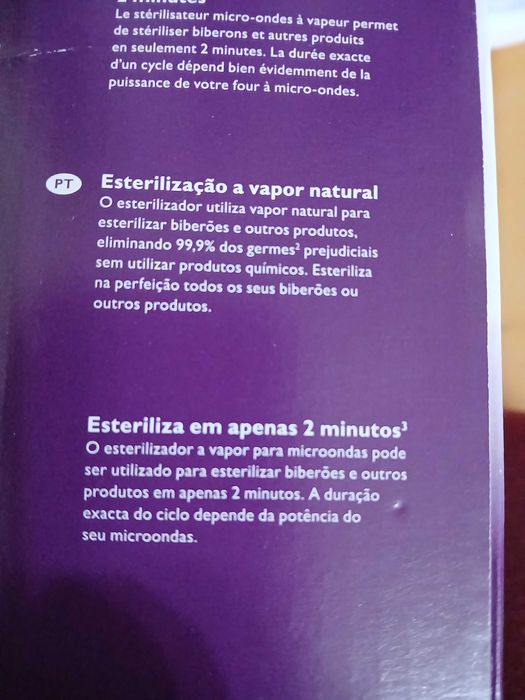 Estrelizador para microondas avent