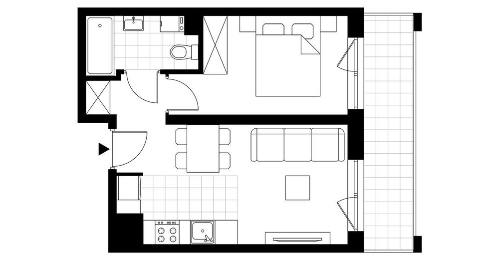 2-pokojowe mieszkanie 33m2 + loggia Bez Prowizji