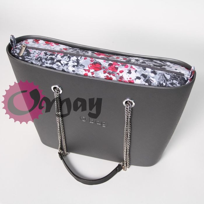 organizer do OBAG URBAN +OPASKA kwiaty akwarelowe róż szary VIP OMAY