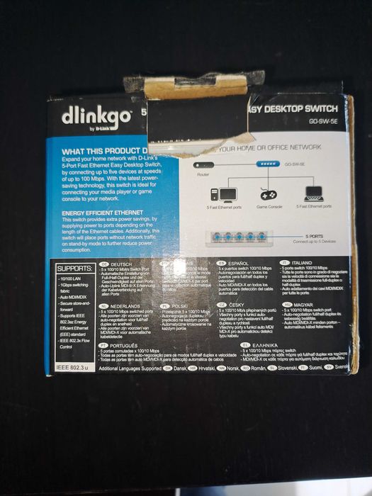 5-Port 10/100Mbps Ethernet Switch Hub – Like New in Box64738279004163122