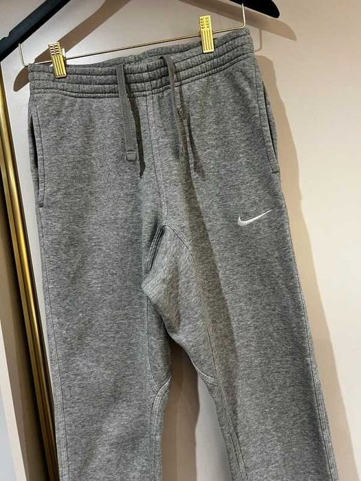 Dresy spodnie dresowe szare damskie z wysokim stanem Nike high waisted