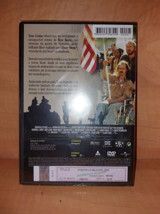 DVD NOVO e SELADO - " Nascido a 4 de Julho "