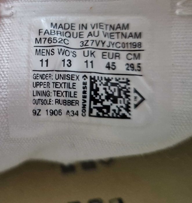 Trampki Converse męskie białe rozmiar 45