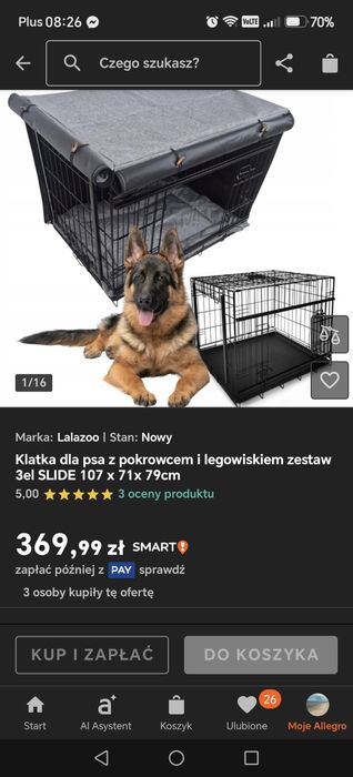 Sprzedam klatkę dla psa