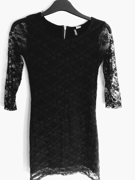 Sukienka z koronki czarna H&M rozmiar S