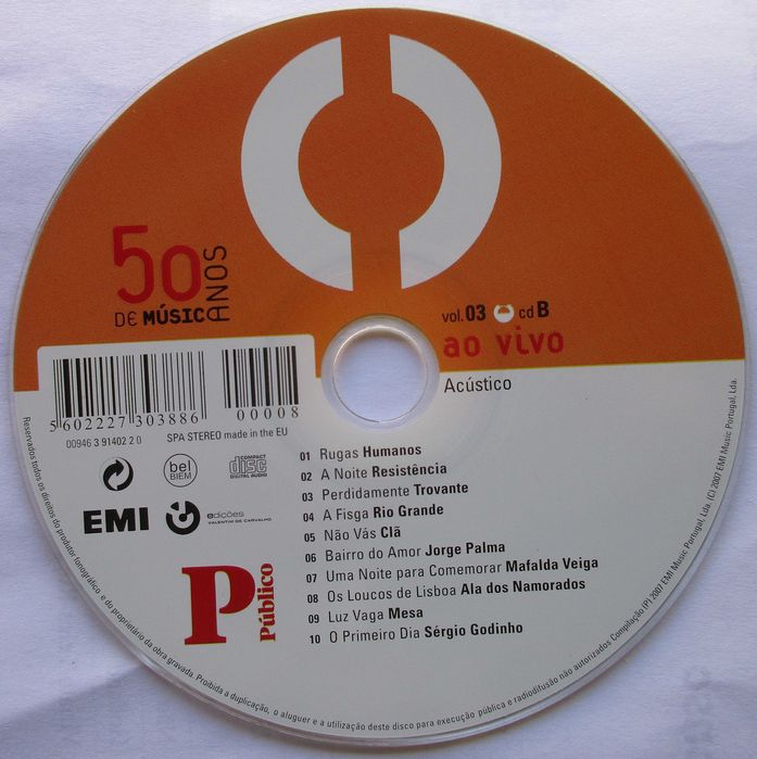 Ao Vivo - - - - - [50 Anos de Música Portuguesa] - - - - - 3 X CD