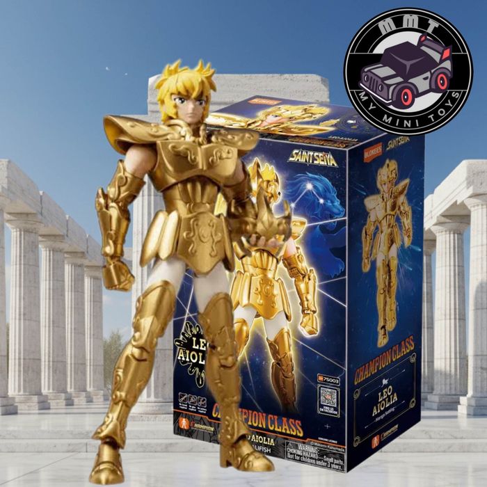 Saint Seiya Gold Saint Leão Aiolia  Figura Montável Blokees Champion Class
