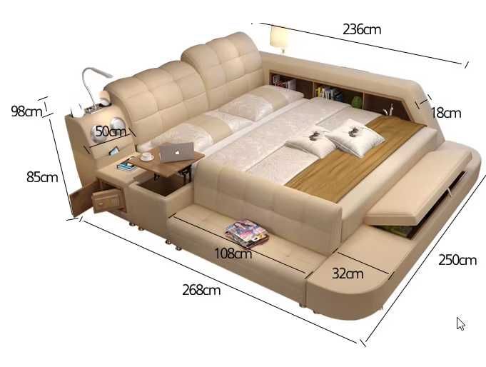Nowoczesne Łóżko Wielofunkcyjne