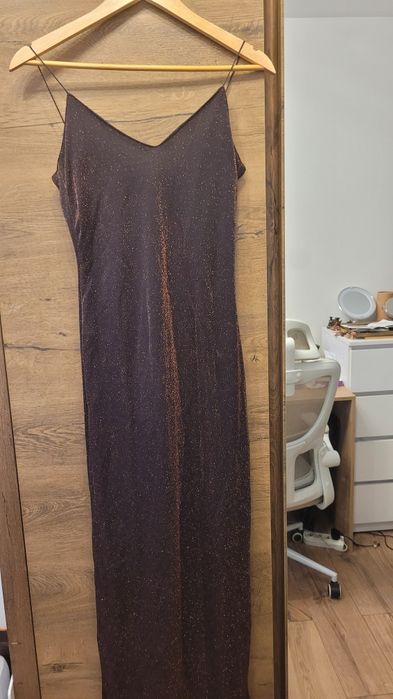 Sukienka Hennes XS/S błyszcząca złota karnawał studniówka wesele